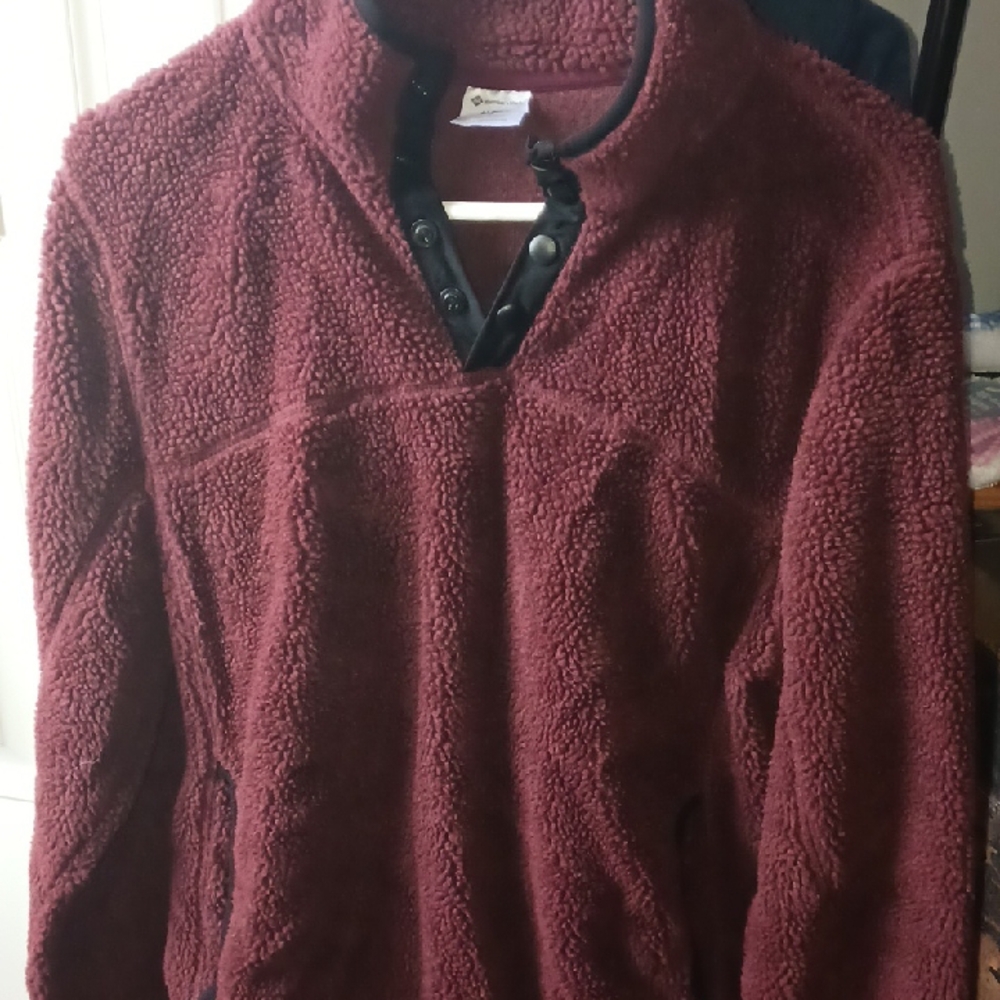 Boys Burgundy Fleece Sweater